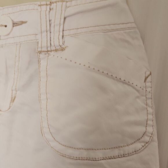 Aeropostale Cotton Capri Pants White 00 - Picture 4 of 16